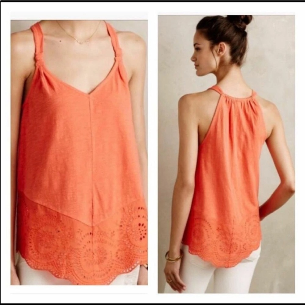 Anthropologie x Meadow Rue Coral Tank Top